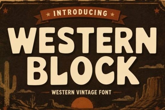 Western Block Font